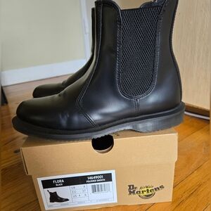 Dr. Martens Black  "Flora" Chelsea Boots